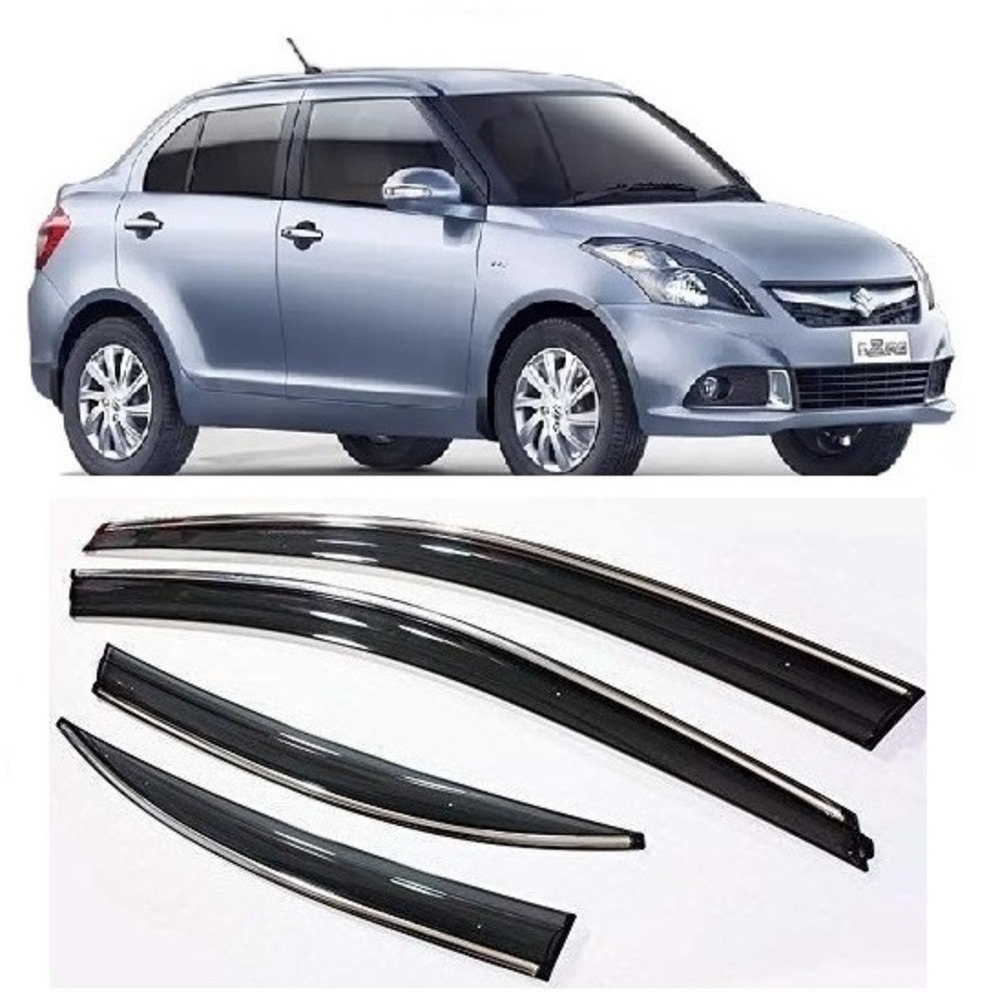 rain window door visor wind deflectors For Swift (12-16) - Black